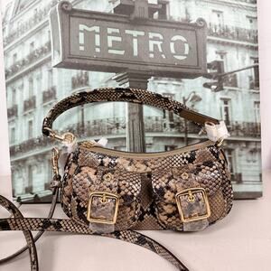 Coach CCE38 Ashton Bag With Snake Print IN Mushroom Multi